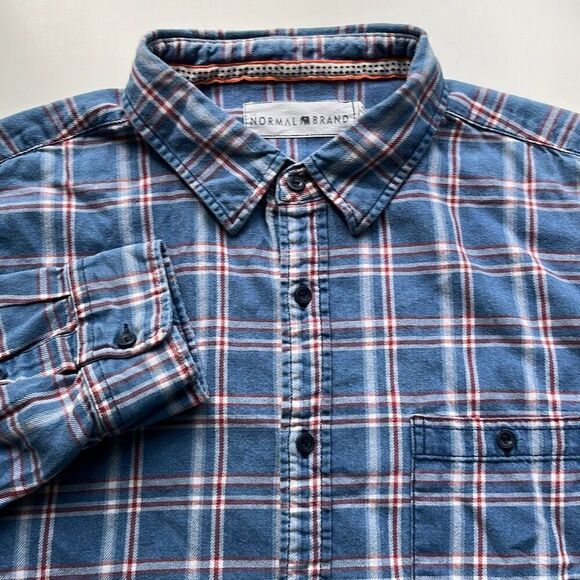 The Normal Brand Flannel Button Up Shirt Mens XXL - Picture 1 of 8